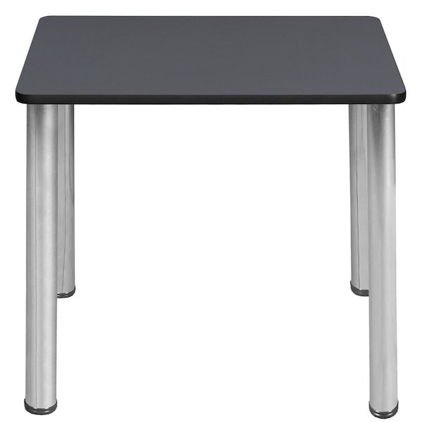 18.5 X 26 In Rectangle School Desk- Grey Top Chrome Legs